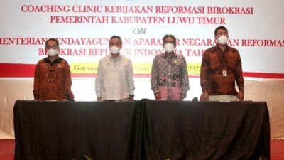 Bupati Budiman Buka Coaching Clinic Kebijakan Reformasi Birokrasi Pemkab Lutim