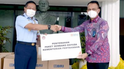 Kemhan RI dapat paket Sembako dari Bank BNI BRI dan Bank Mandiri