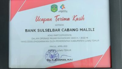 Kadis Kominfo Ucapkan Terima Kasih Kepada Bank Sulselbar Telah Membantu Masyarakat