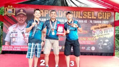 Atlet Menembak Polda Sulteng Borong Tujuh Medali di Kejurnas Kapolda Sulsel Cup