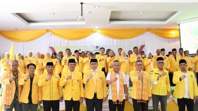 Bupati Budiman Hadiri Pelantikan pengurus DPD Partai Golkar Kabupaten Luwu Timur