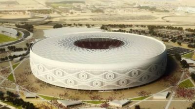 Stadion  Piala Dunia 2022 Al Thumama Qatar Identik dengan bentuk Peci Tradisional