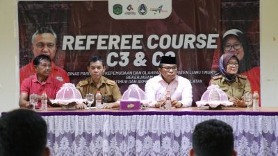 Tingkatkan Pengetahuan dan Keterampilan, Pemkab Lutim Gelar Kursus Wasit C3 dan C2