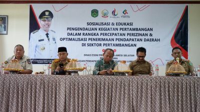 Asisten Ekbang Hadiri Sosialisasi dan Edukasi Pengendalian Kegiatan Pertambangan