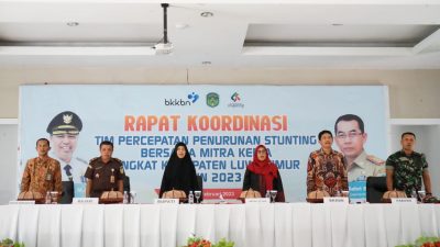 Pemkab Lutim Rakor Percepatan Penurunan Stunting Bersama Mitra Kerja Tingkat Kabupaten