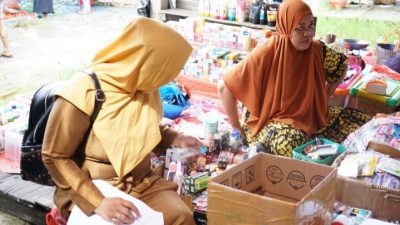 Pengawasan di Pasar Angkona, Tim Terpadu Temukan Obat, Kosmetik dan Makanan Expire