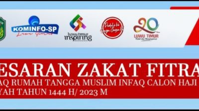 Ini Besaran Zakat Fitrah Tahun 2023 Berdasarkan SK Bupati Luwu Timur