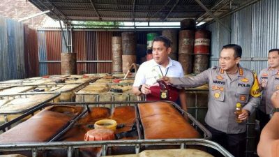 Polrestabes Palembang; Amankan Gudang  Penampungan Solar Ilegal