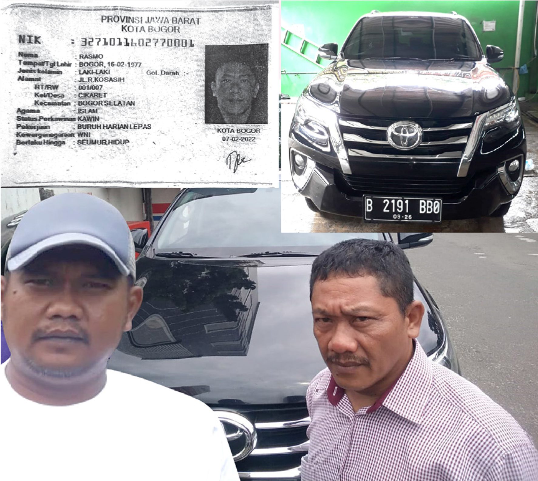 RASMO BURON; BAWA KABUR MOBIL PERUSAHAAN