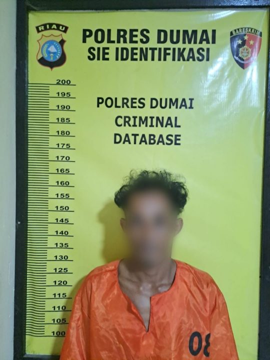 Pelaku Penganiayaan Terhadap Anak diBekuk Polres Dumai tanpa Perlawanan