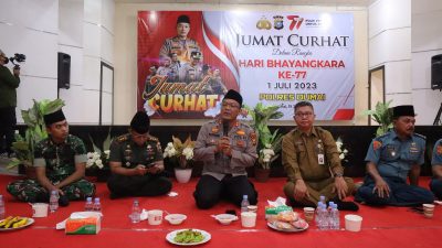 ‘Jumat Curhat’ sebagai upaya untuk mempererat silaturrahmi, mengimplementasikan Polri hadir ditengah masyarakat