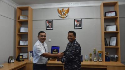 Wujud Sinergitas, Danlanal Bintan Coutessy Call (CC) Dengan PT. Pertamina Tanjung Uban