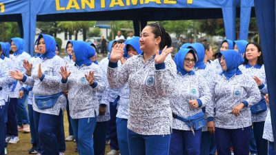 Jalasenastri Korcab I DJA I Laksanakan Olahraga Bersama