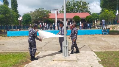 Prajurit Lanal Sabang Bentuk Disiplin dan Karakter Calon Peserta Didik Baru SMK Negeri 1 Sabang         