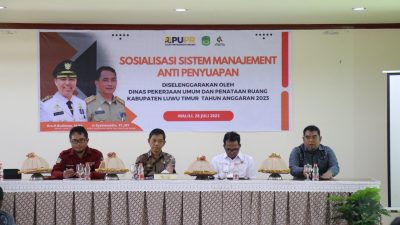 Pemkab. Luwu Timur Gelar Sosialisasi Sistem Manajemen Anti Penyuapan