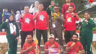 Team bola Takraw Satpol PP Lutim Berhasil Berdiri Di Podium The Winners.