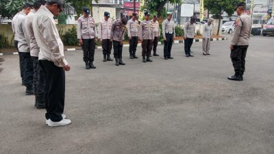 Kanit Samapta Polsek Pasar Kemis Polresta Tangerang Pimpin Apel Pagi