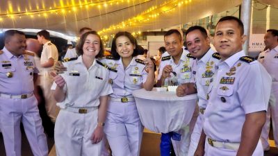 Danlanal Bandung Hadiri Head of Delegation dan Pembicara Pada Symposium Women Leadership in Security Sector di Kapal Perang Australia HMAS Anzac