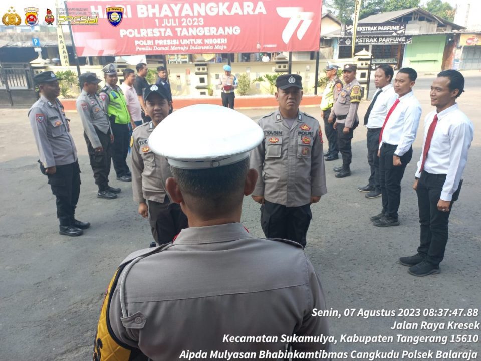 Serah Terima Piket siaga SPKT dan Piket Pungsi Polsek Balaraja Polresta Tangerang