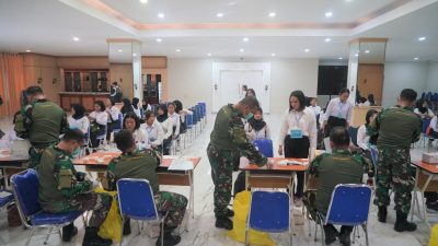 PANDA LANTAMAL III JAKARTA LAKSANAKAN TES SWAB ANTIGEN KEPADA 1.599 CALON BINTARA DAN TAMTAMA PK TNI AL GEL II TAHUN 2023