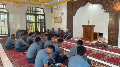 Dalam Rangka Pembinaan Iman dan Taqwa Kepada Tuhan Yang Maha Esa, Prajurit Lanal Bintan Laksanakan Kauseri Agama