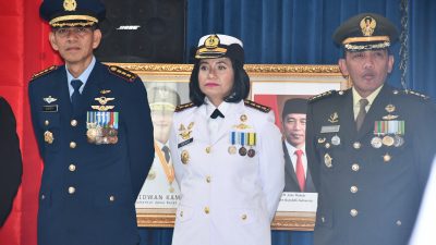 Komandan Lanal Bandung Hadiri Upacara Pengukuhan Pengibar Bendera Pusaka Tingkat Provinsi Jawa Barat Tahun 2023