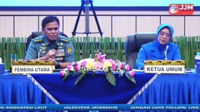 Danlanal TBA dan Ketua Cabang 7 Korcab I DJA I Ikuti Vicon Tatap Muka Dengan Pembina Utama Jalasenastri