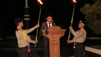 Kenang Jasa Pahlawan, Bupati Budiman Hadiri Malam Renungan Suci