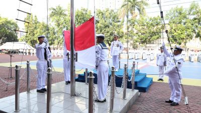 LANTAMAL III JAKARTA GELAR UPACARA BENDERA DALAM RANGKA HUT KE-78 KEMERDEKAAN RI 17 AGUSTUS 2023