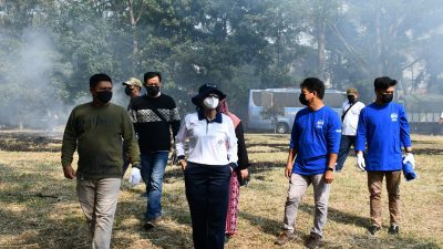 Dengan Penuh Semangat, Komandan Beserta Personel Lanal Bandung Laksanakan Kurvei di Lahan Peruntukan Mako Lanal Bandung