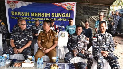 Lantamal XII Ikut Gelar Program Kali Bersih (Prokasih) Nasional 2023 Serentak di 78 Wilayah Satuan TNI AL Seluruh Indonesia