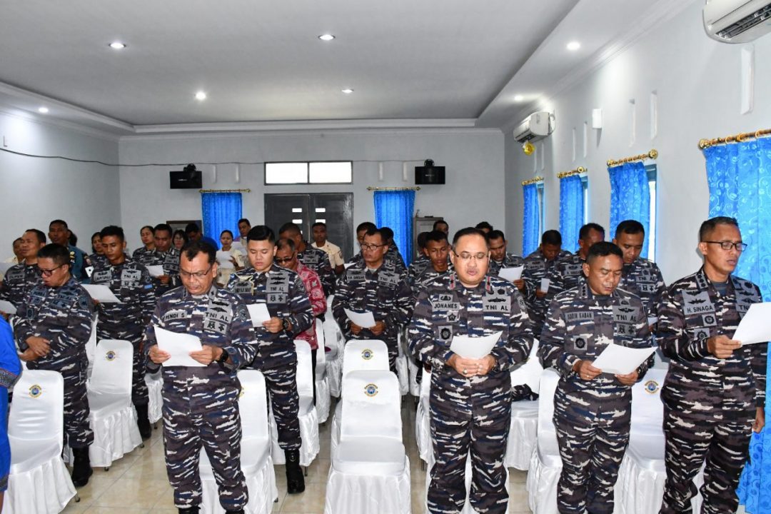 Sambut Hari Jadi Ke-78 TNI AL, Danlantamal I Laksanakan Doa Bersama